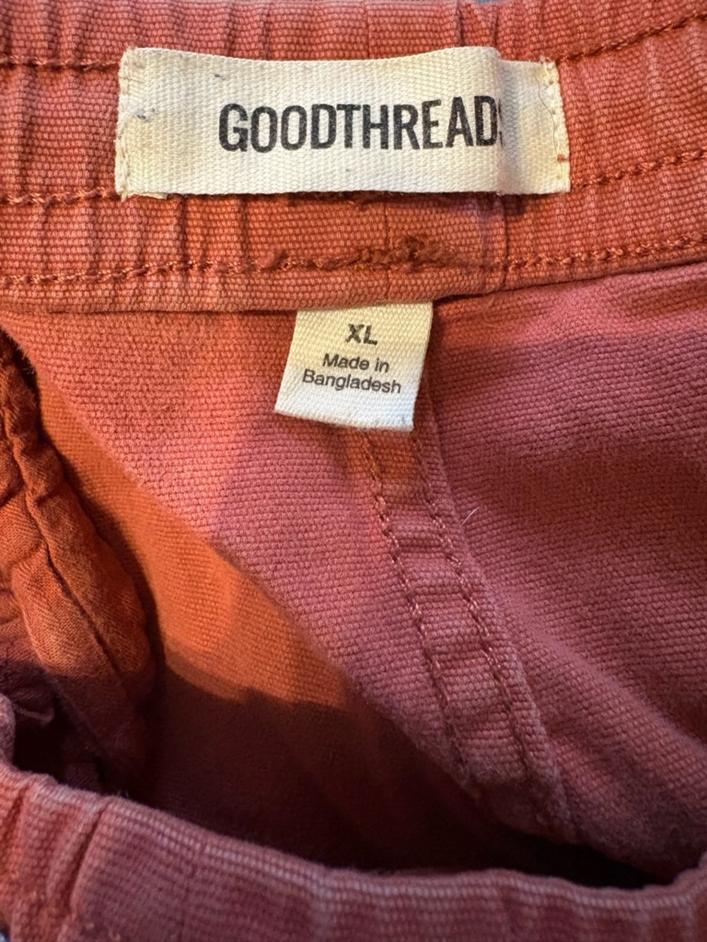 Goodthreads Rust Red Drawstring Athletic Shorts - Picture 2 of 3